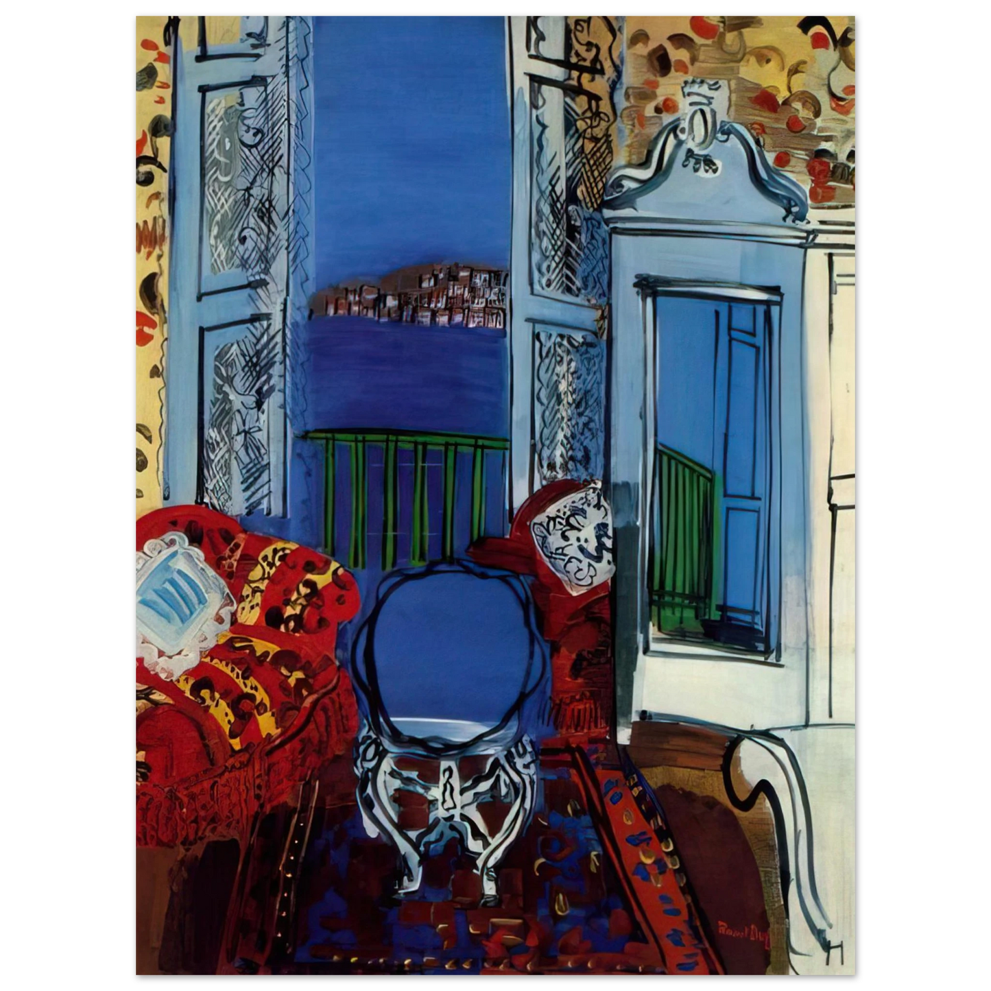 Raoul Dufy - OPEN WINDOW 1928 Fine Art Poster - Default Title