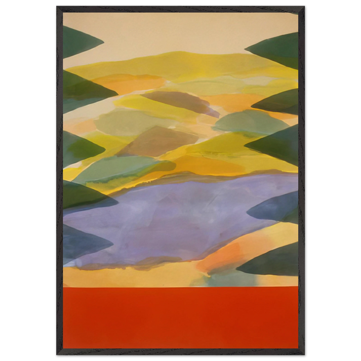 Imaginations Door - 1980 - Ronnie Landfield 70x100 cm / 28x40 inches Framed Art Print – Black Wooden Frame