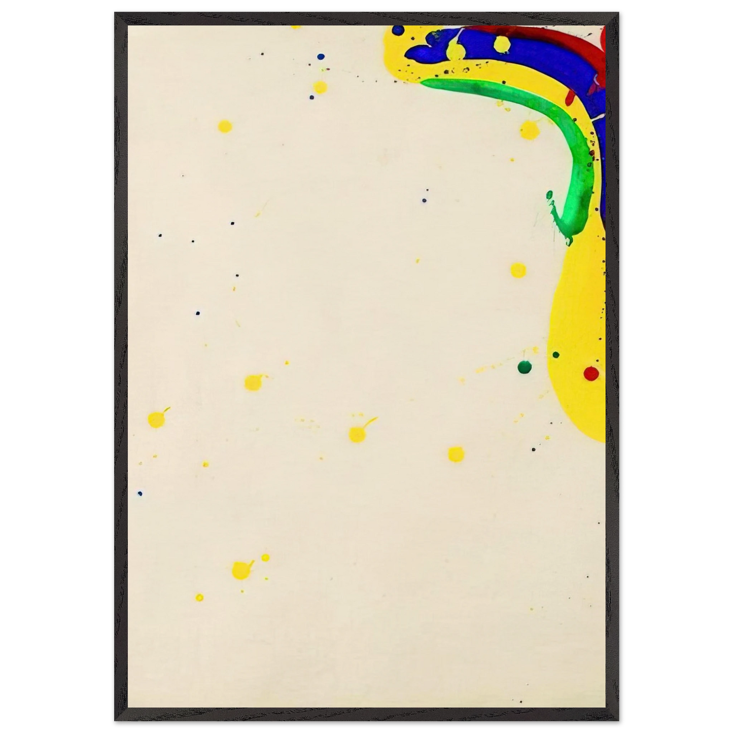 Untitled SF64-062 - Sam Francis Framed Art Print – Black Wooden Frame - Default Title - -Framed Art Print