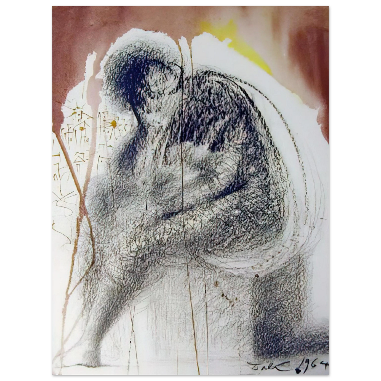 Salvador Dali - SEDET SOLA CIVITAS PLENA POUPOLO 2 CHRONICLES 36 19 1967 Fine Art Poster - Default Title