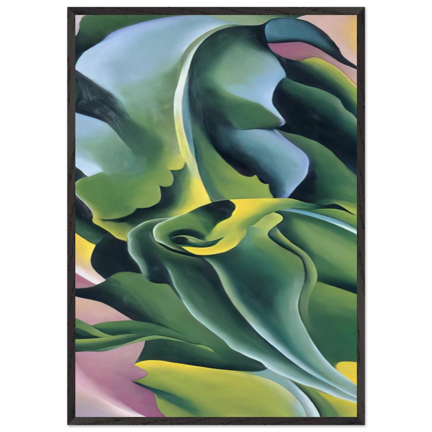 Corn No 2 - Georgia OKeeffe 70x100 cm / 28x40 inches Framed Art Print – Black Wooden Frame