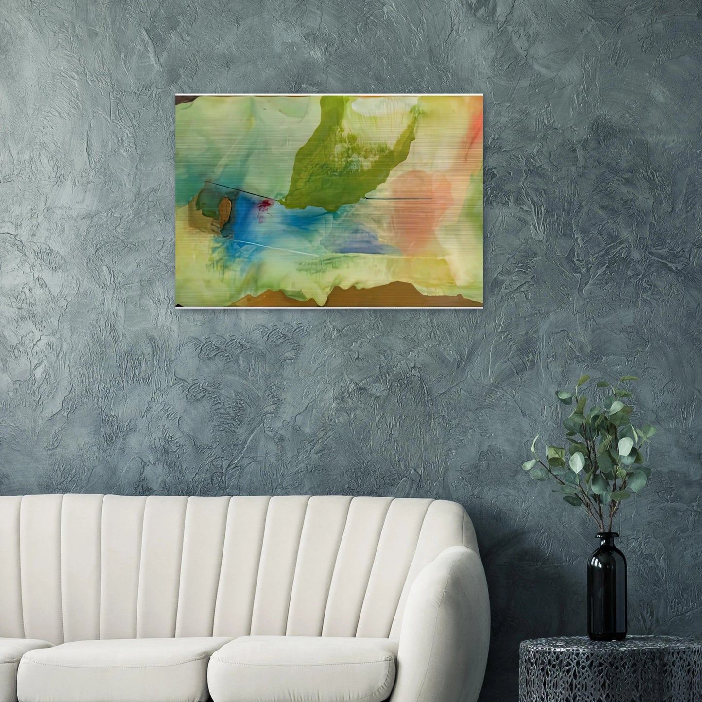 Hint from Bassano, 1973- - Helen Frankenthaler Brushed Aluminum Print - 70x100 cm / 28x40 inches | Helen Frankenthaler Aluminum Print | Helen Frankenthaler Prints