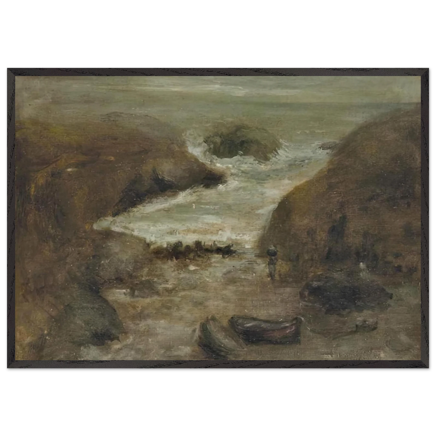 BELLE ILE 1896 1 - Henri Matisse 70x100 cm / 28x40 inches Framed Art Print – Black Wooden Frame