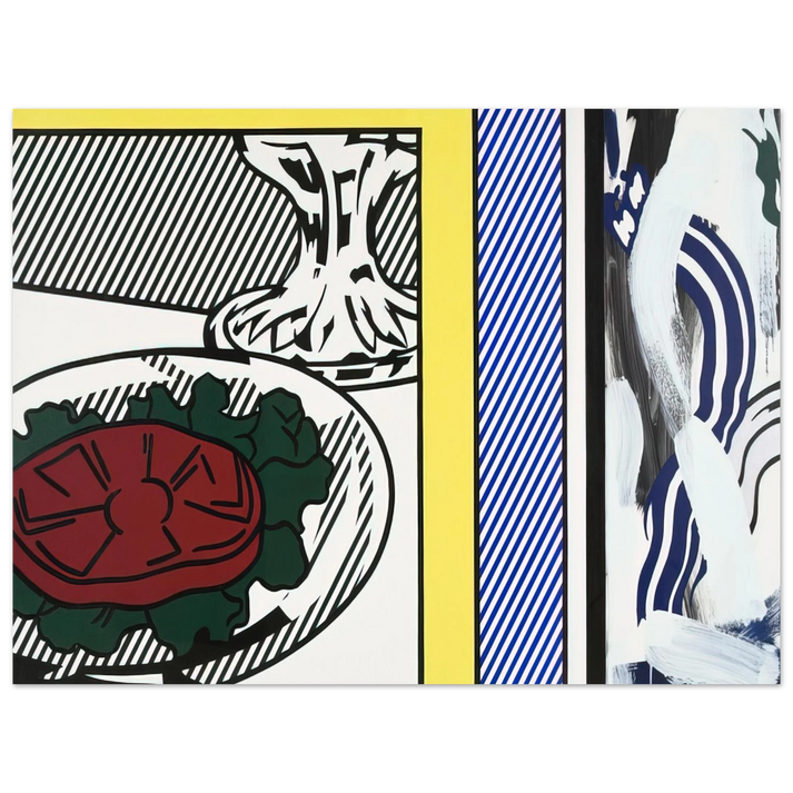 Roy Lichtenstein - TOMATO AND ABSTRACTION 1982 75x100 cm / 30x40inches Fine Art Poster