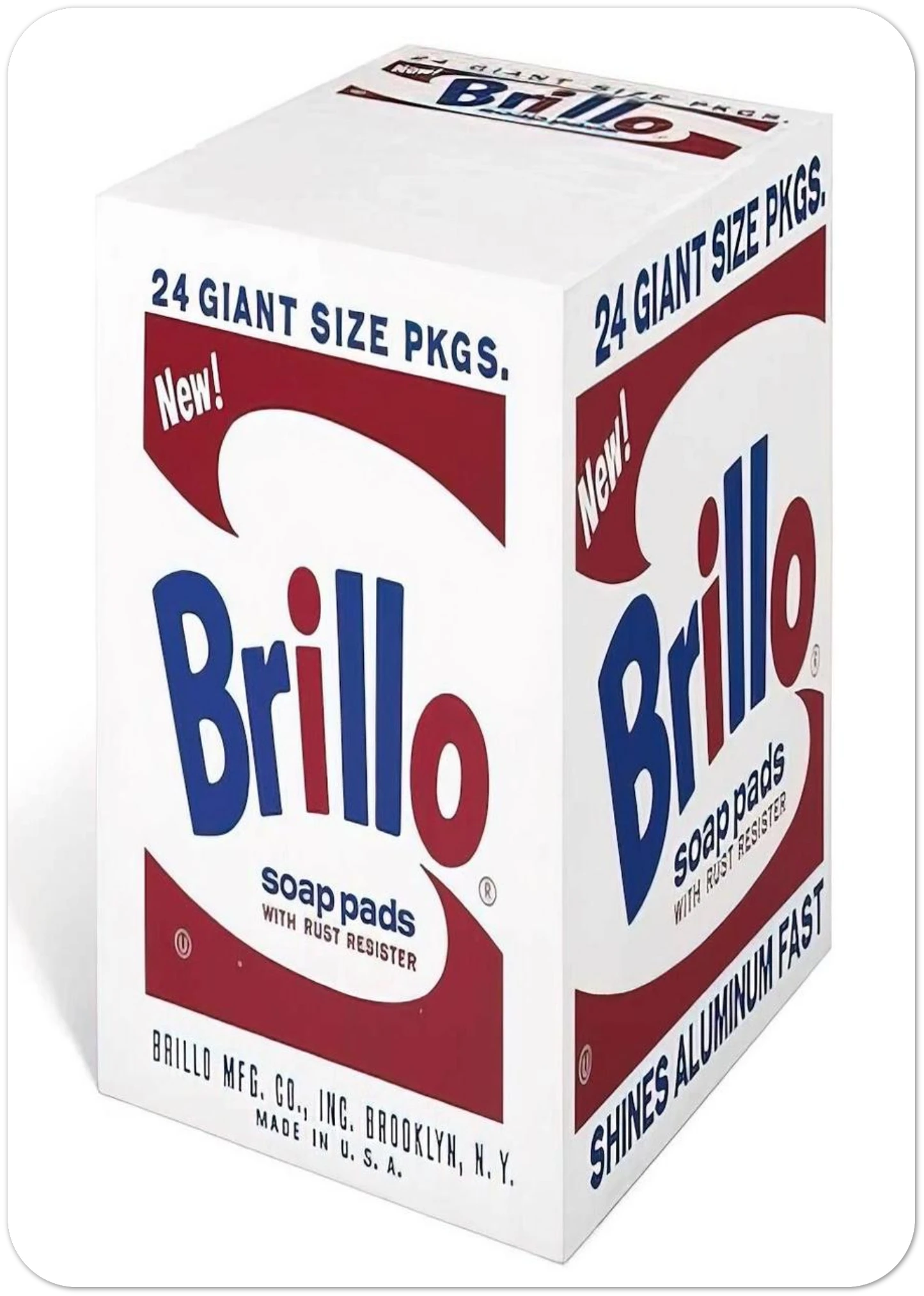 Brillo Soap Pads By Andy Warhol Pack of 10 Post Cards | Andy Warhol Post Cards | A6 (10.5 x 14.8 cm) - 4.1 x 5.8 inches