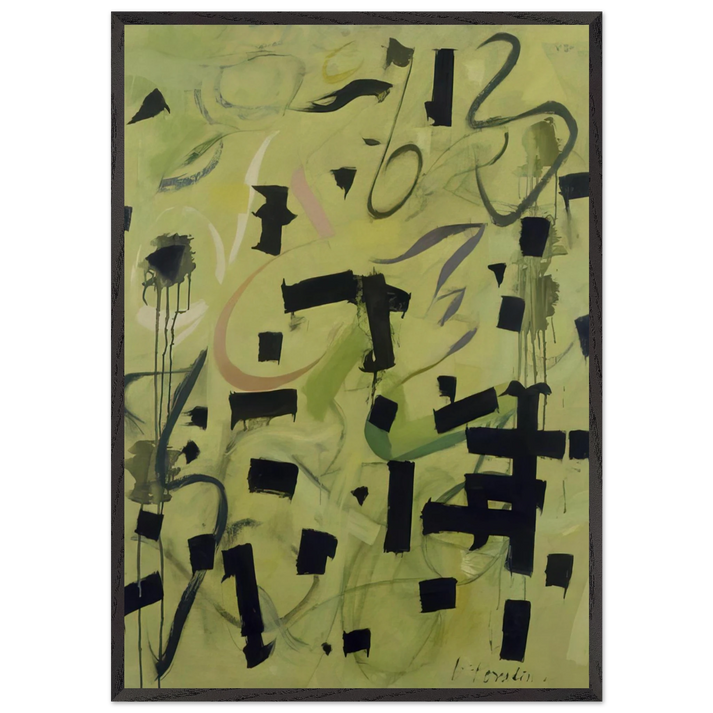 Number 12 - 1949 - Bradley Walker Tomlin 70x100 cm / 28x40 inches Framed Art Print – Black Wooden Frame