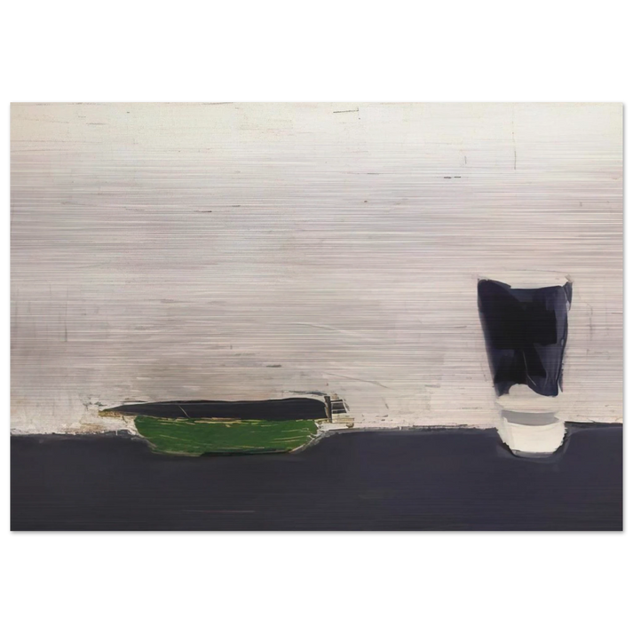 Nature morte au verre - 1954 - Nicolas de Stael Brushed Aluminum Print - 70x100 cm / 28x40 inches | Nicolas de Stael Aluminum Print | Nicolas de Stael Prints
