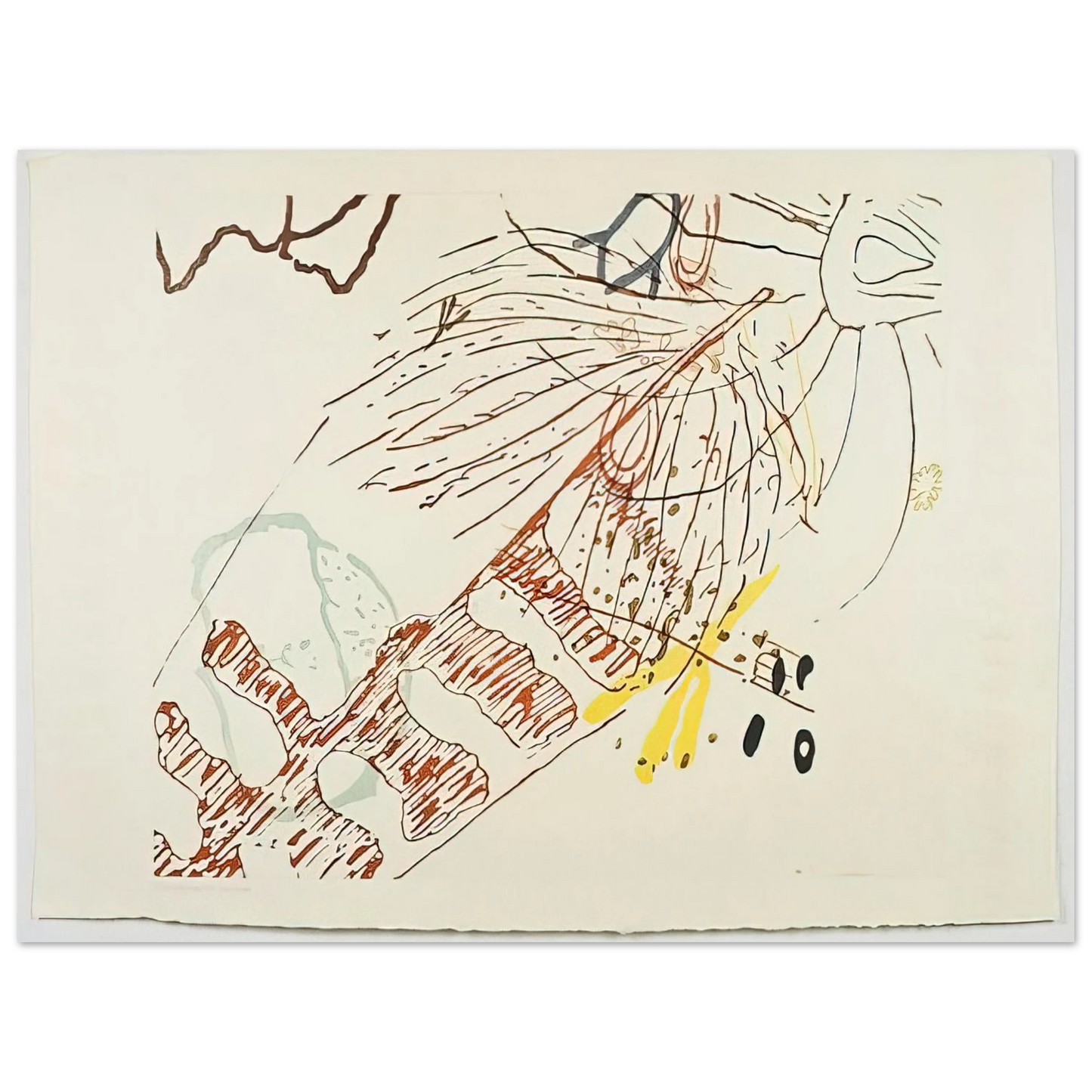 John Cage - From 17 Drawings by Thoreau - 1978 Fine Art Poster - Default Title