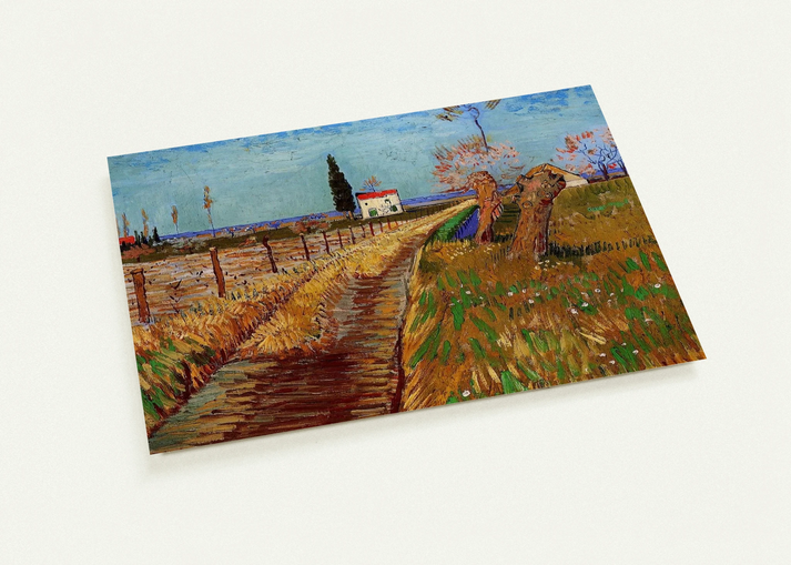 Path Through a Field with Willows By Vincent van Gogh Pack of 10 Post Cards | Vincent van Gogh Post Cards | A6 (10.5 x 14.8 cm) - 4.1 x 5.8 inches
