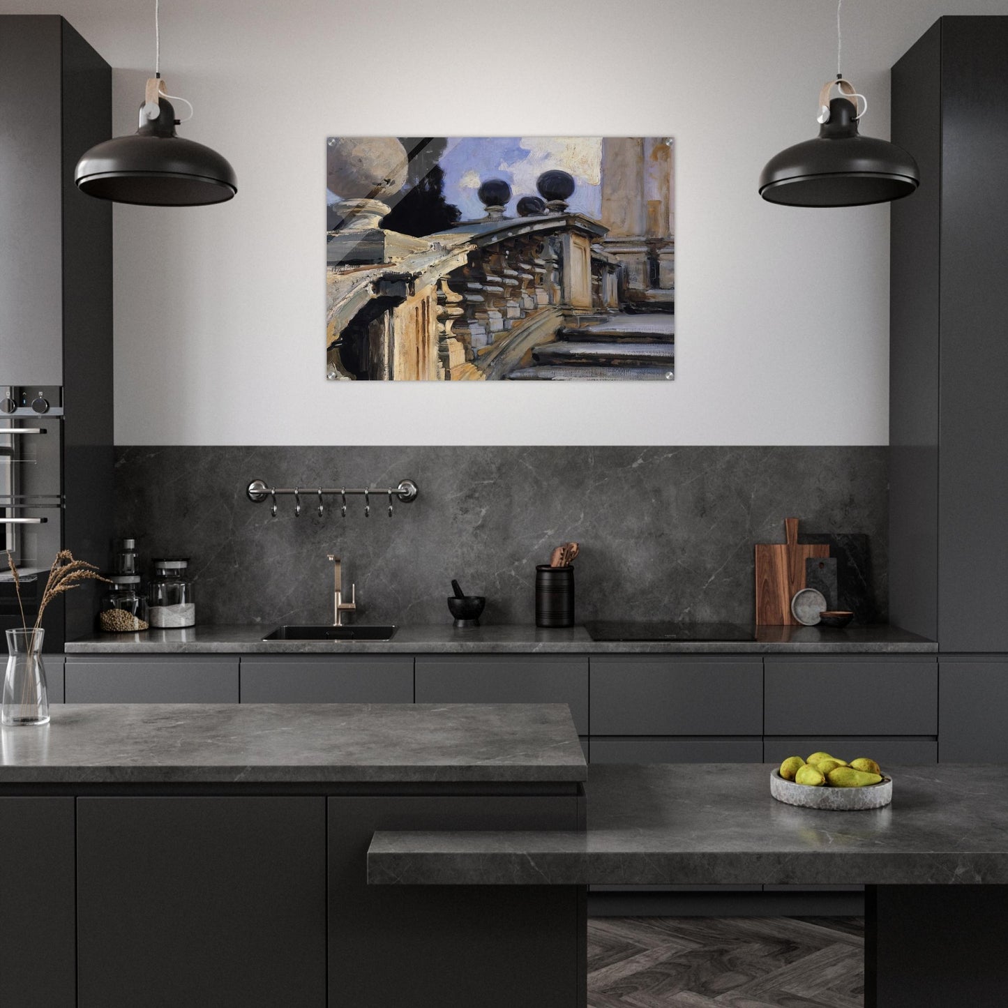 The Steps of the Church of S. S. Domenico-e-Siste in Rome - John Singer Sargent Acrylic Print - 70x100 cm / 28x40″ inches