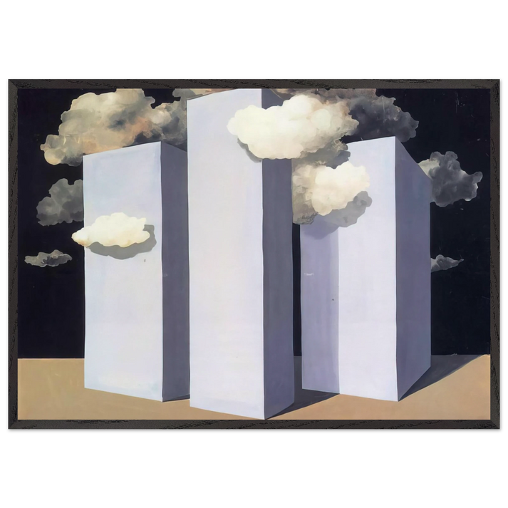 A STORM 1932 - Rene Magritte 70x100 cm / 28x40 inches Framed Art Print – Black Wooden Frame