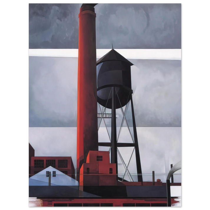 Charles Demuth - Chimney and Water Tower - 1931 75x100 cm / 30x40inches Fine Art Poster