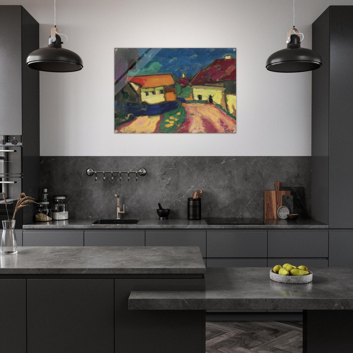 LANDSCHAFTSTUDIE DORFSTRASSE 1908 - Alexej von Jawlensky Acrylic Print - 70x100 cm / 28x40″ inches