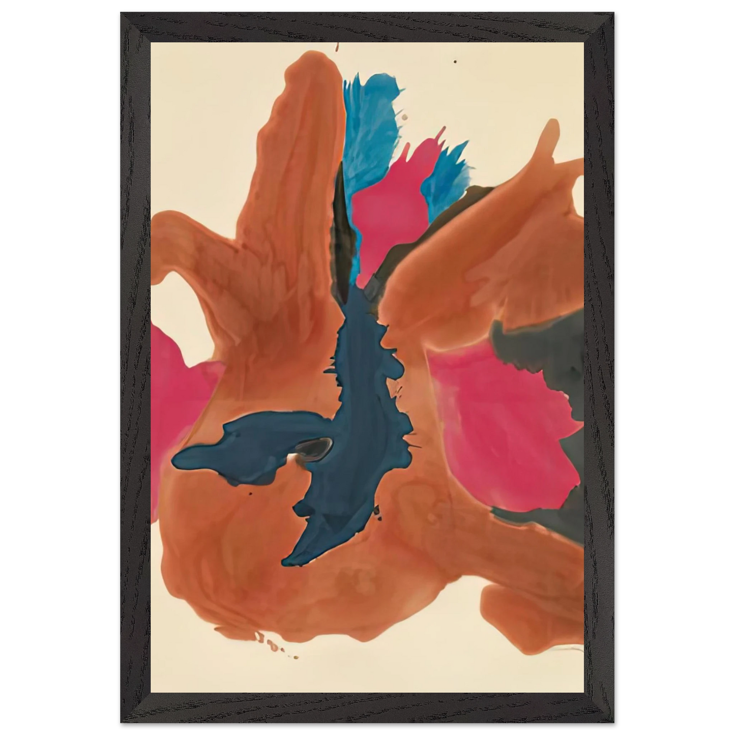 Helen Frankenthaler - Pink Lady, 1963- Wall Art - 21x29.7 cm / 8x12" - Premium Wooden Framed Poster With Fine Art Paper - White frame