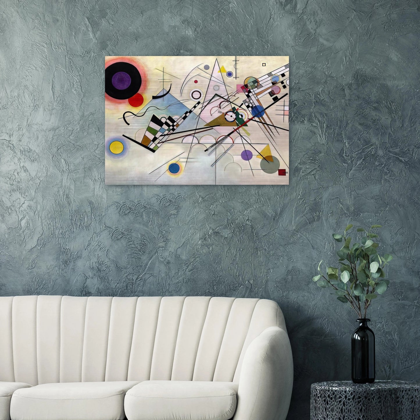 COMPOSITION 8 1923 - Wassily Kandinsky Brushed Aluminum Print - 70x100 cm / 28x40 inches | Wassily Kandinsky Aluminum Print | Wassily Kandinsky Prints