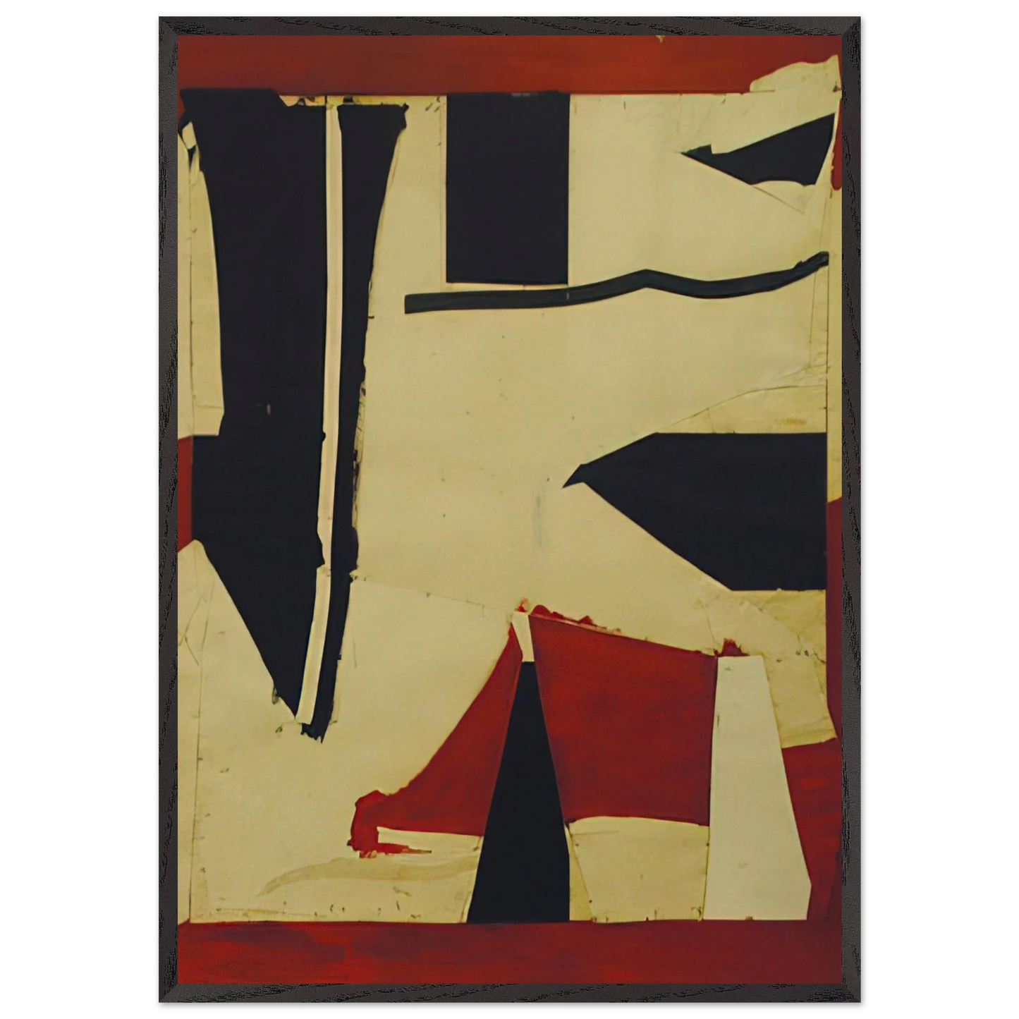 Banner - 1962 - Larry Zox 70x100 cm / 28x40 inches Framed Art Print – Black Wooden Frame