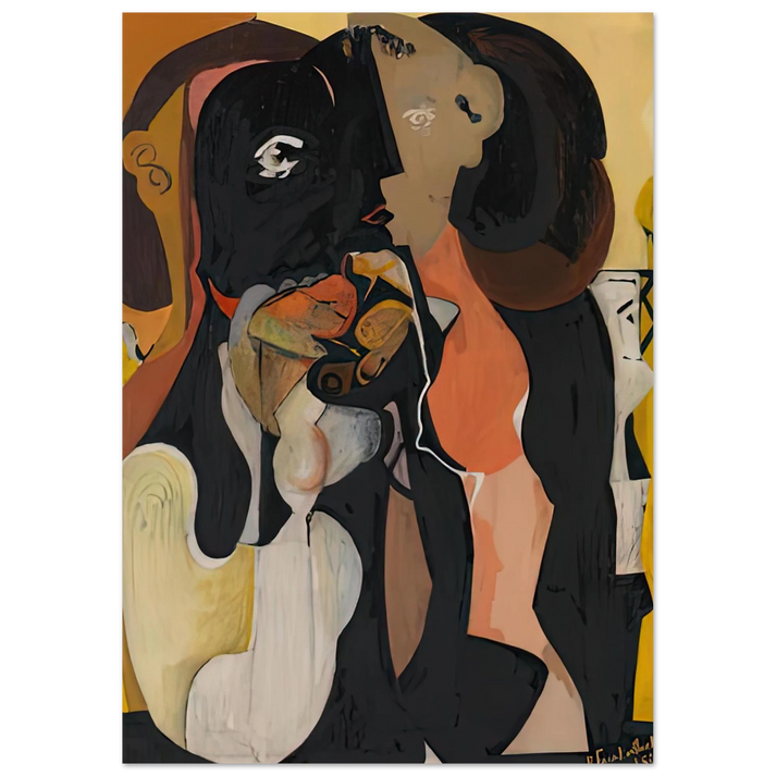 Helen Frankenthaler - Woman, 1950- Wall Art - 21x29.7 cm / 8x12" - Premium Wooden Framed Poster With Fine Art Paper-canvas - Wood frame