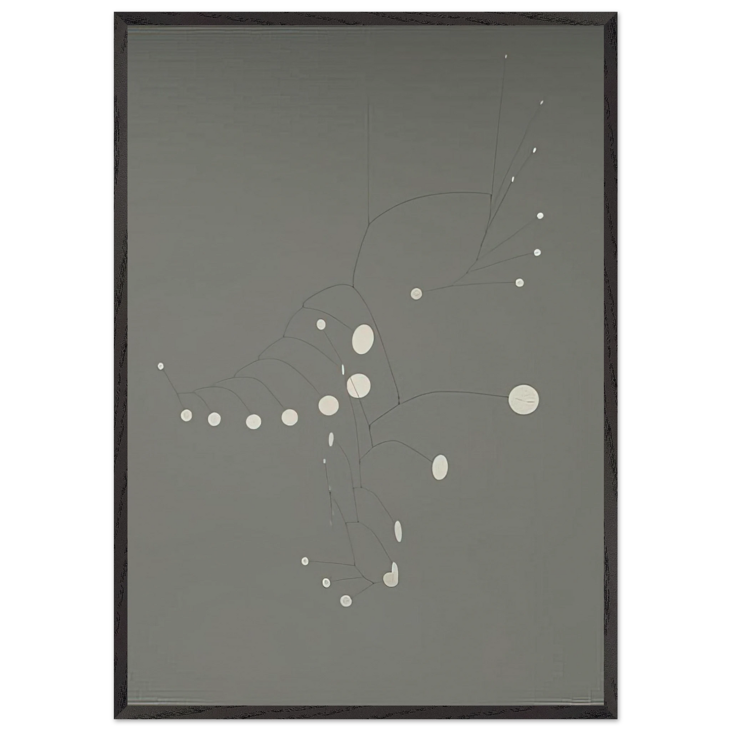 SNOW FLURRY 1948 - Alexander Calder Framed Art Print – Black Wooden Frame - Default Title - -Framed Art Print