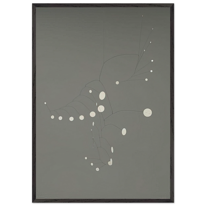 SNOW FLURRY 1948 - Alexander Calder 70x100 cm / 28x40 inches Framed Art Print – Black Wooden Frame