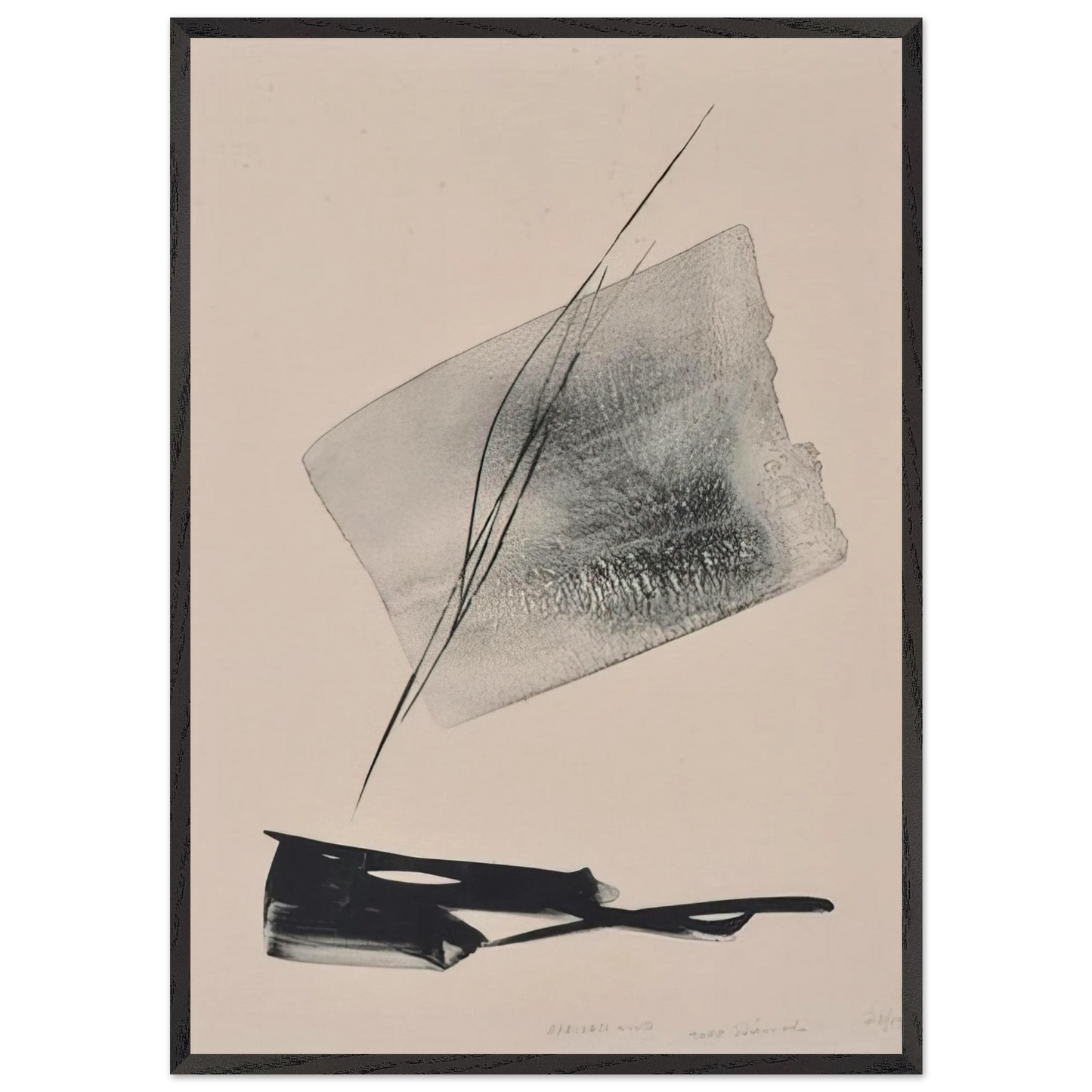 Arrived Wind - Abstract Expressionism - Toko Shinoda 70x100 cm / 28x40 inches Framed Art Print – Black Wooden Frame