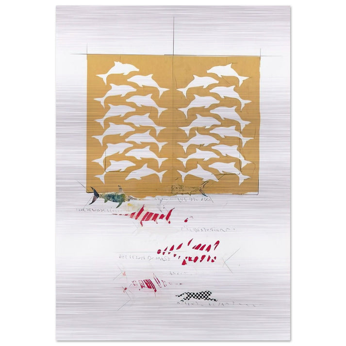 FANNO CINQUE 1988 - Alighiero Boetti Brushed Aluminum Print - 70x100 cm / 28x40 inches | Alighiero Boetti Aluminum Print | Alighiero Boetti Prints