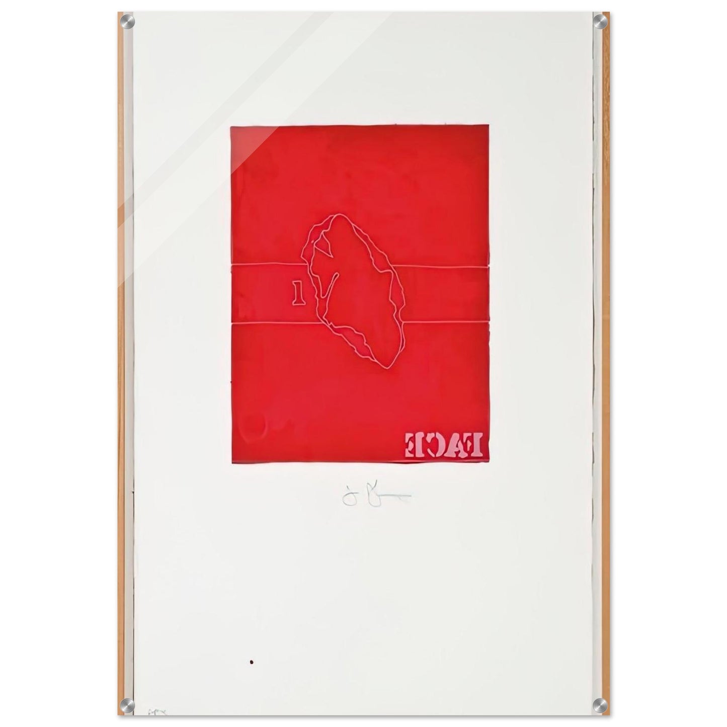 FACE CASTS FROM UNTITLED SERIES 1974 - Jasper Johns Acrylic Print - 70x100 cm / 28x40″ inches