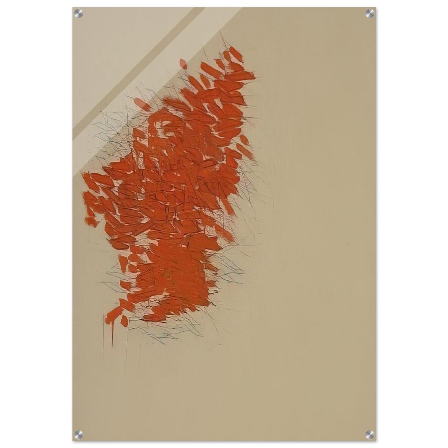 Orange - 1973 - Robert Goodnough Acrylic Print - 70x100 cm / 28x40″ inches | Robert Goodnough Wall Art | Robert Goodnough Prints