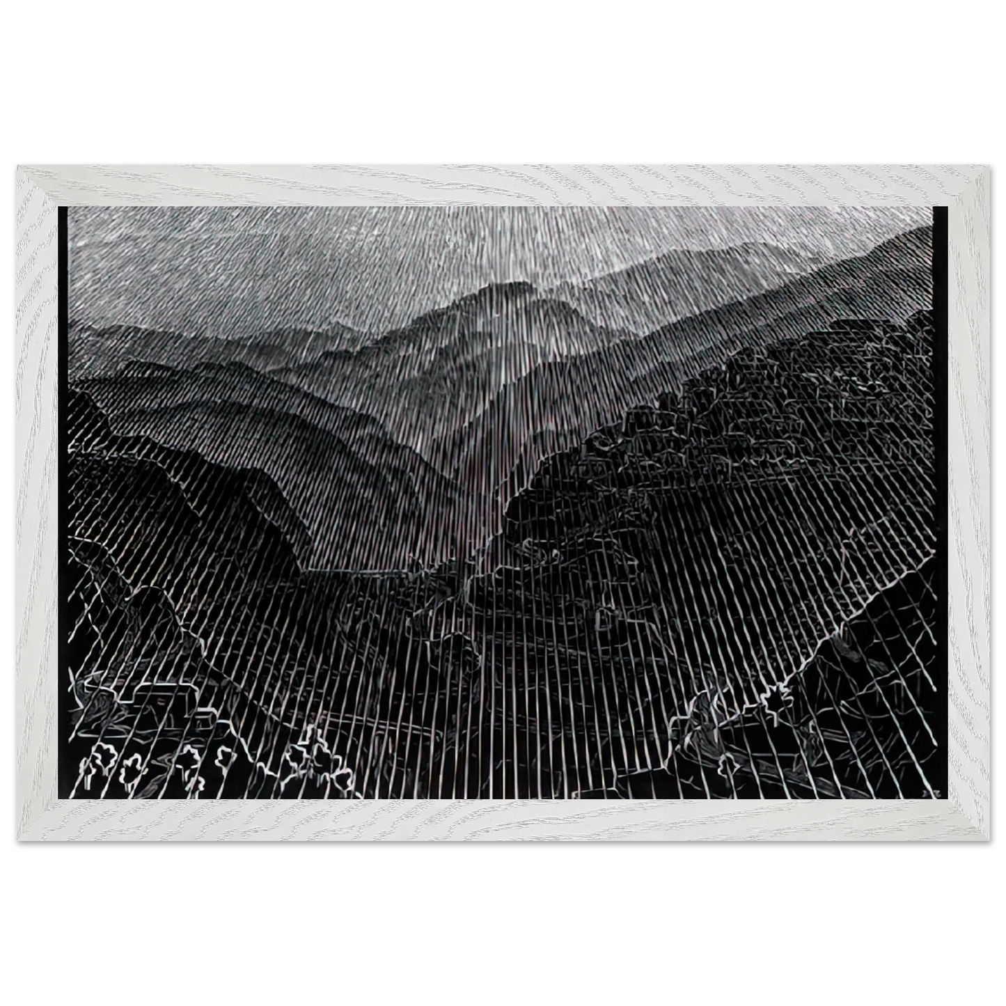MC Escher - ROSSANO CALABRIA FEBRUARY 1931 1931 Wall Art - 30x40 cm / 12x16 inches - Premium Wooden Framed Poster With Fine Art Paper - White frame
