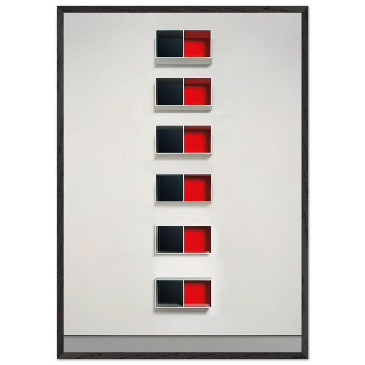 Untitled Menziken 88-16 - 1988 - Donald Judd 70x100 cm / 28x40 inches Framed Art Print – Black Wooden Frame