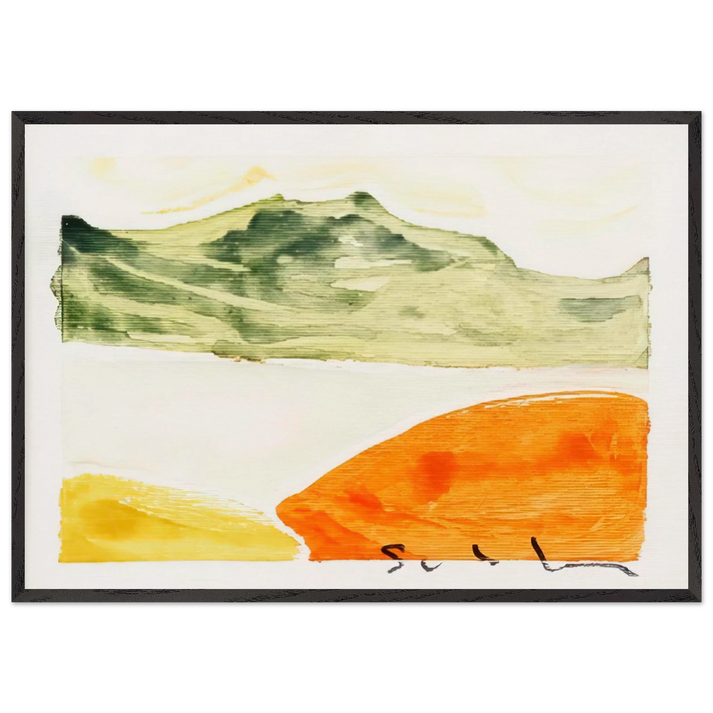 Pomeriggio anemico - 1982 - Mario Schifano 70x100 cm / 28x40 inches Framed Art Print – Black Wooden Frame