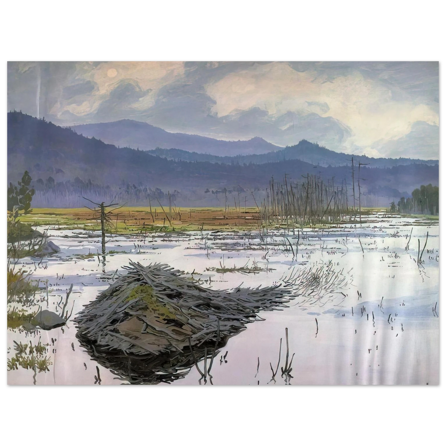 Neil Welliver - Beaver Pond - 1976 Fine Art Poster - Default Title