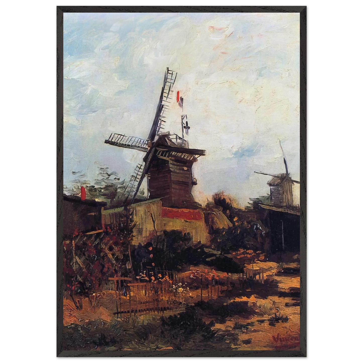 The Mill of Blute End - Vincent van Gogh Framed Art Print – Black Wooden Frame - Default Title - -Framed Art Print
