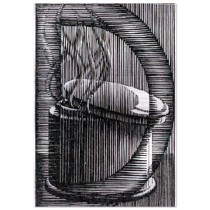 INITIAL D - MC Escher Brushed Aluminum Print - 70x100 cm / 28x40 inches | MC Escher Aluminum Print | MC Escher Prints