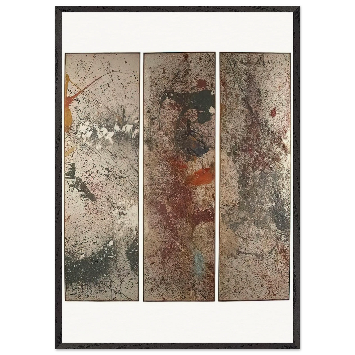 UNTITLED TRIPTYCH 1961 - Taro Yamamoto Framed Art Print – Black Wooden Frame - Default Title - -Framed Art Print