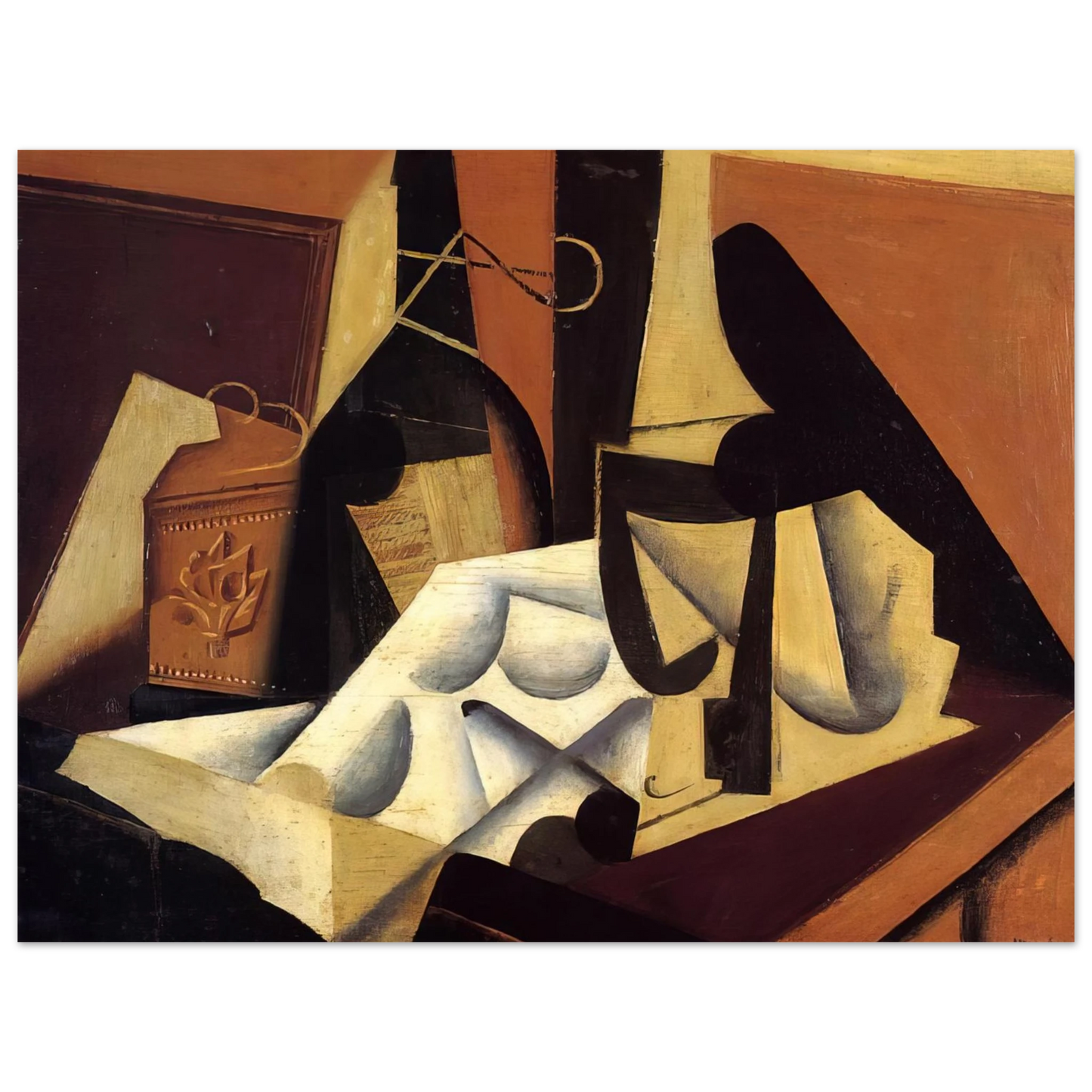 Juan Gris - STILL LIFE WITH WHITE TABLECLOTH 1916 Fine Art Poster - Default Title
