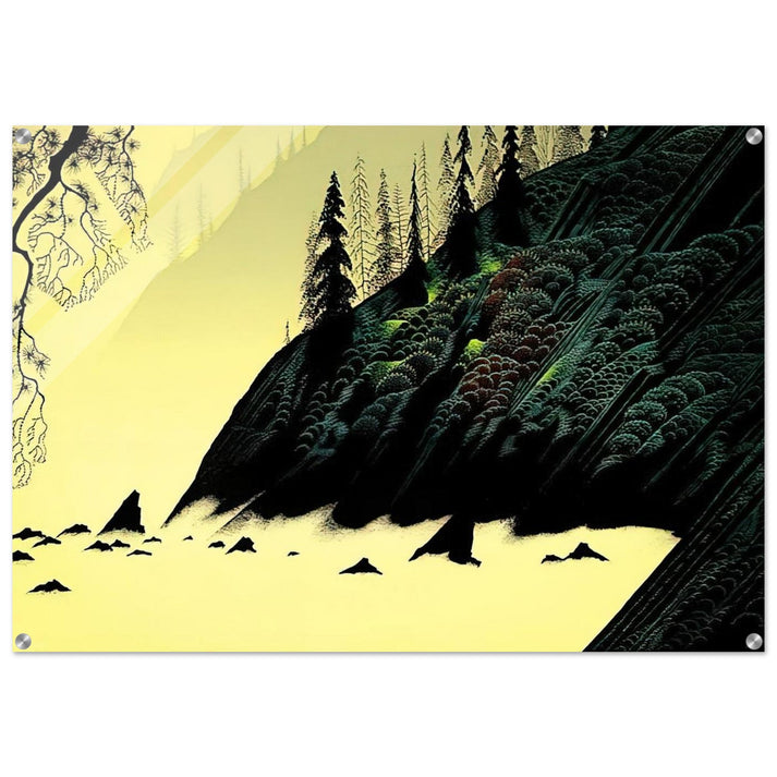 Spruce Redwood and Pine - Eyvind Earle Acrylic Print - 70x100 cm / 28x40″ inches | Eyvind Earle Wall Art | Eyvind Earle Prints