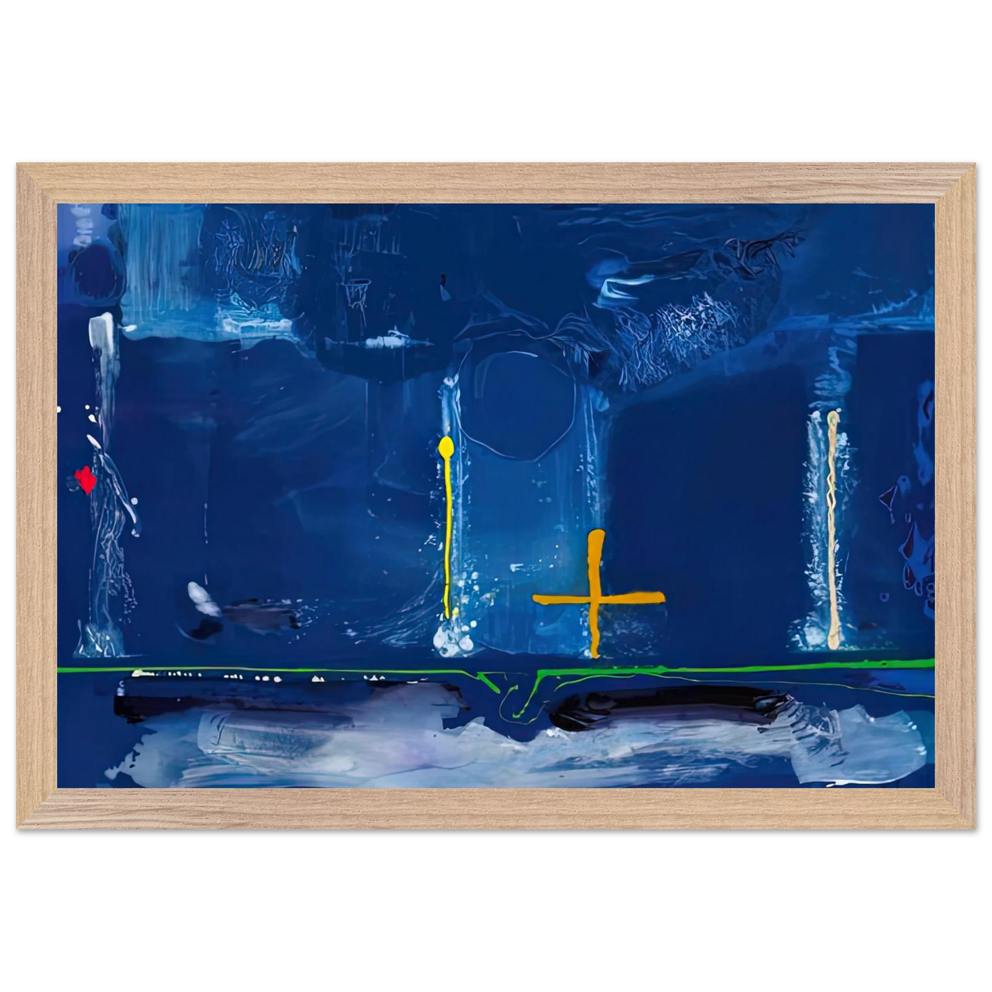 Helen Frankenthaler - Sister Sky, 1991- Wall Art - 21x29.7 cm / 8x12" - Premium Wooden Framed Poster With Fine Art Paper - Black frame