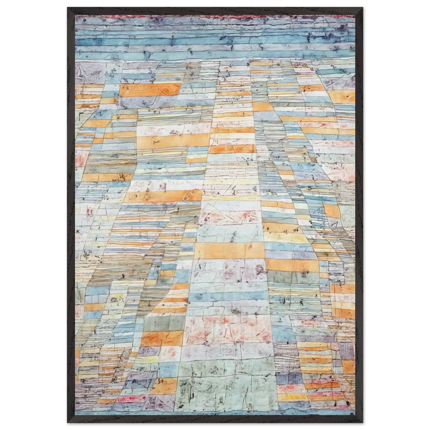 MAIN PATH AND BYWAYS 1929 - Paul Klee Framed Art Print – Black Wooden Frame - Default Title - -Framed Art Print