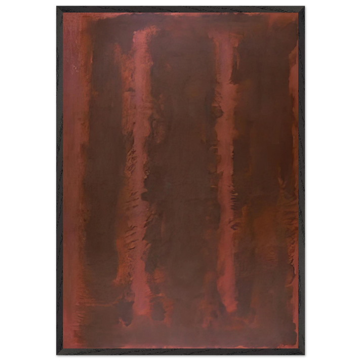 Black on Maroon - 1958 - Mark Rothko 70x100 cm / 28x40 inches Framed Art Print – Black Wooden Frame
