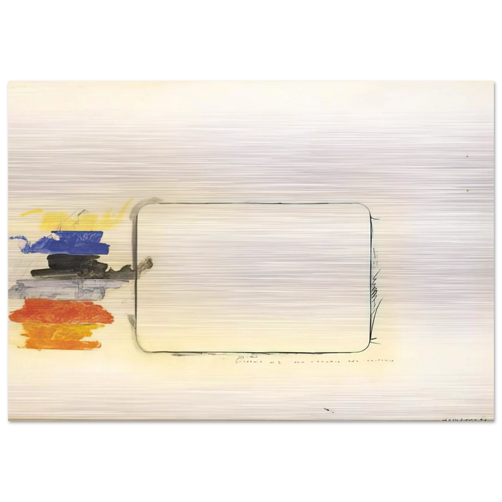 Disegno n. 2 per l'occhio del critico - Art Informel - Mario Schifano Brushed Aluminum Print - 70x100 cm / 28x40 inches | Mario Schifano Aluminum Print | Mario Schifano Prints