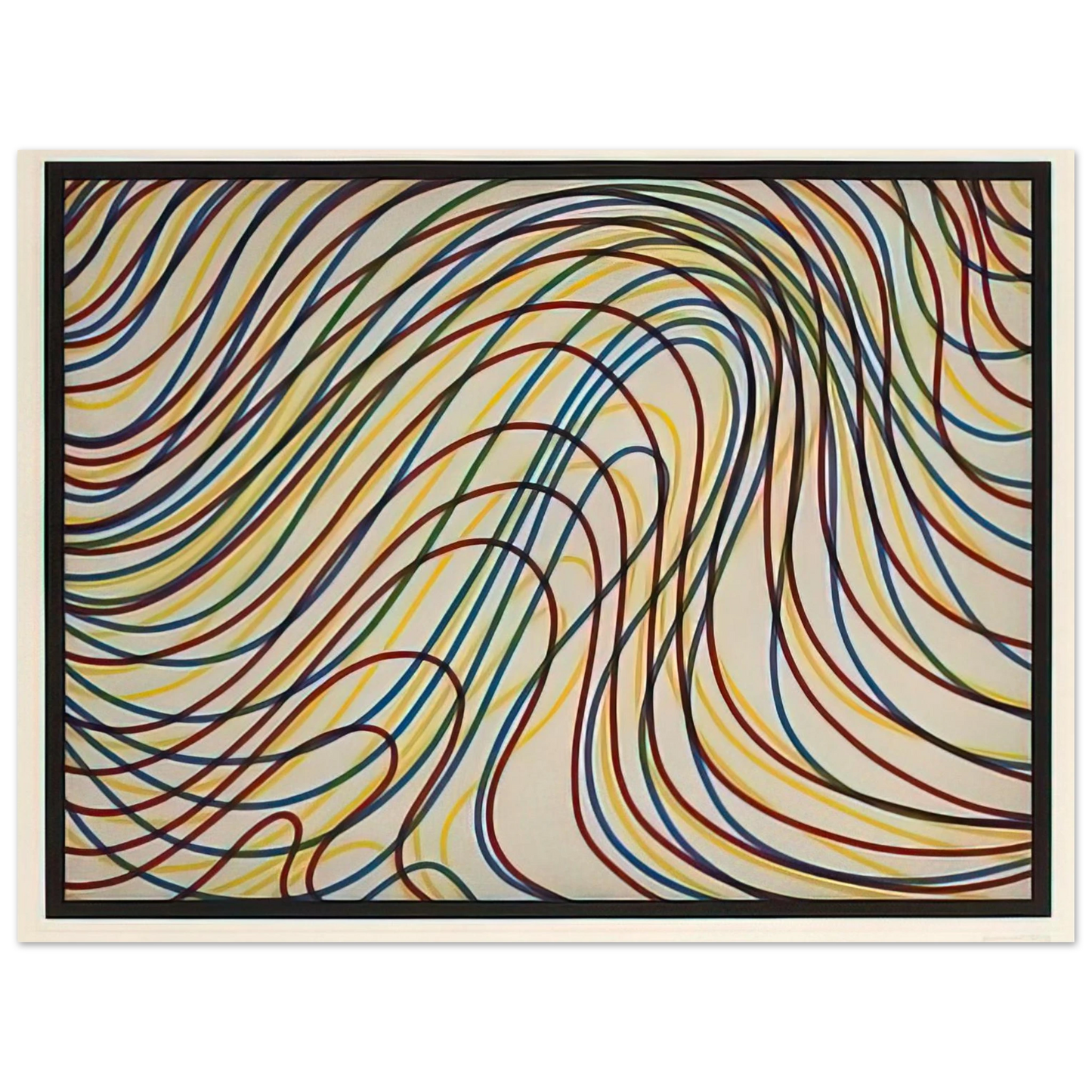 Sol LeWitt - Wavy Lines with Black Border Fine Art Poster - Default Title
