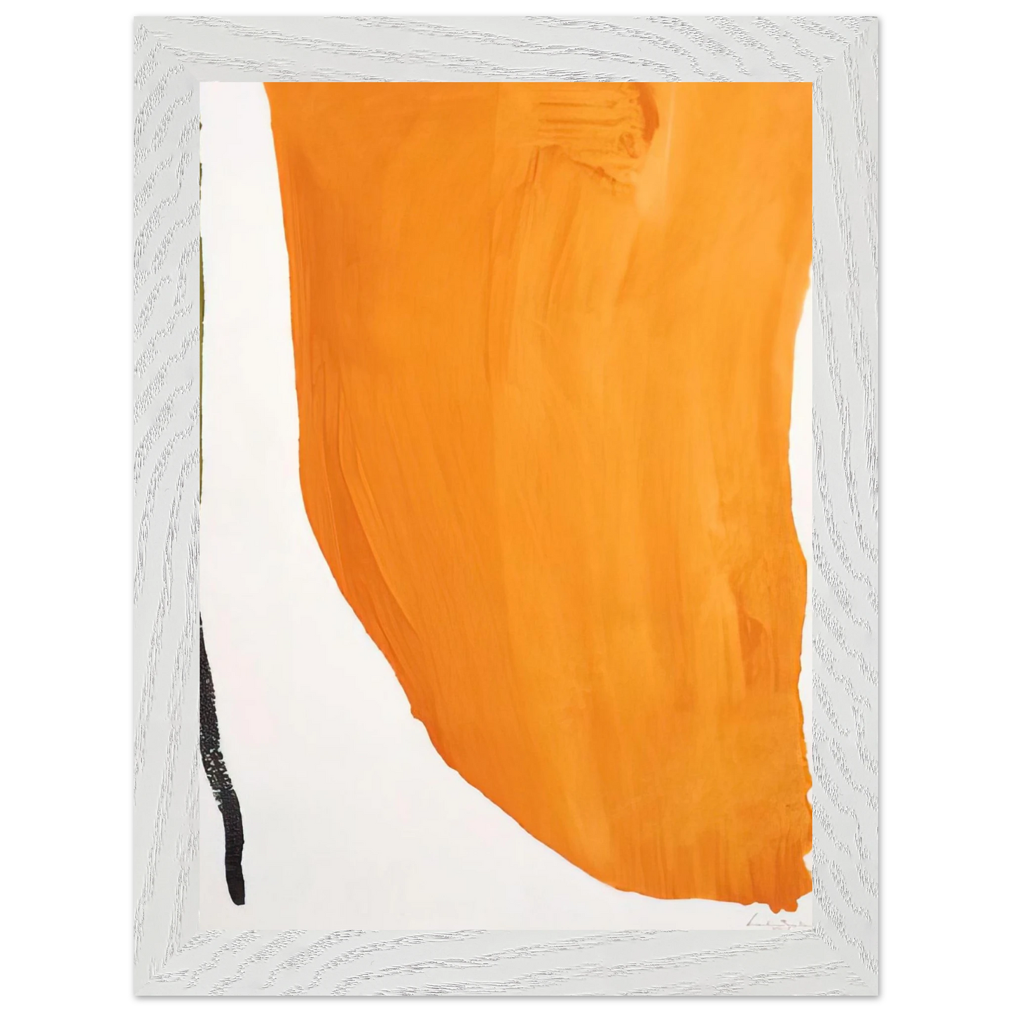 Helen Frankenthaler - Orange Downpour - 1970 Wall art - 50x70 cm / 20x28 inches - Premium Wooden Framed Poster With Fine Art Paper - White frame