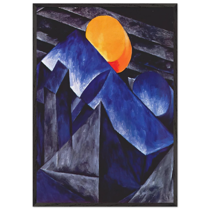 Composition - 1914 - Natalia Goncharova 70x100 cm / 28x40 inches Framed Art Print – Black Wooden Frame