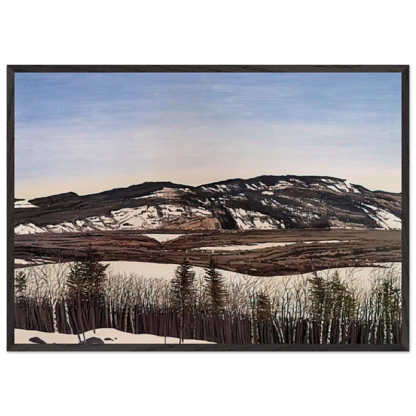 Hope to Megunticook - 1992 - Neil Welliver 70x100 cm / 28x40 inches Framed Art Print – Black Wooden Frame