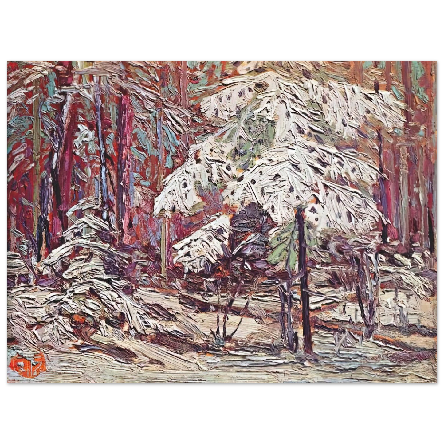 Tom Thomson - SNOW IN THE WOODS 1916 Fine Art Poster - Default Title