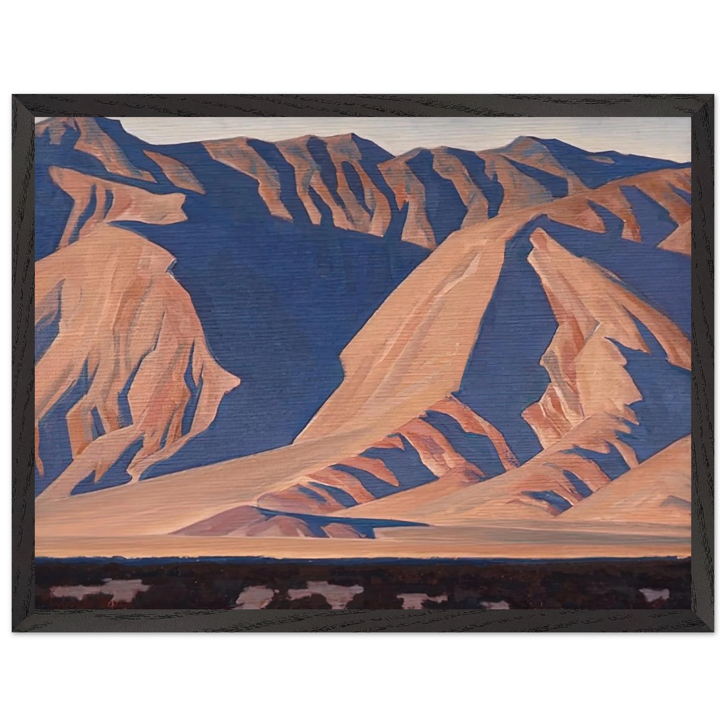Maynard Dixon - INYO MOUNTAINS 1944 Wall art - 15x20 cm / 6x8 inches - Premium Wooden Framed Poster With Fine Art Paper-canvas - Wood frame
