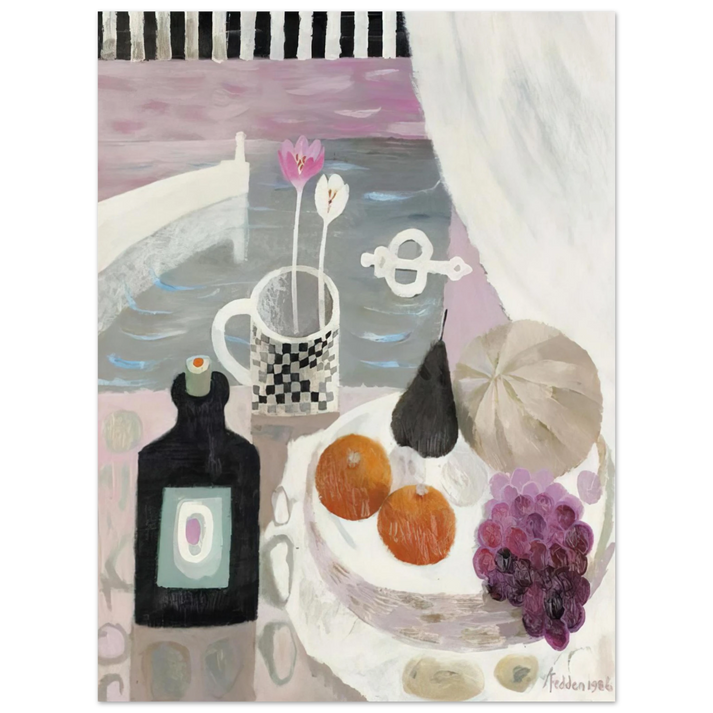 Mary Fedden - The Checked Mug - 1986 75x100 cm / 30x40inches Fine Art Poster