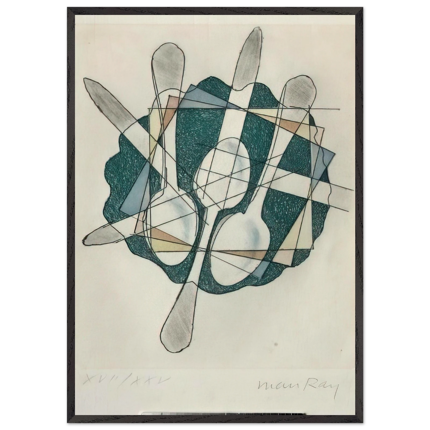 ELECTRO MAGIE - Man Ray 70x100 cm / 28x40 inches Framed Art Print – Black Wooden Frame