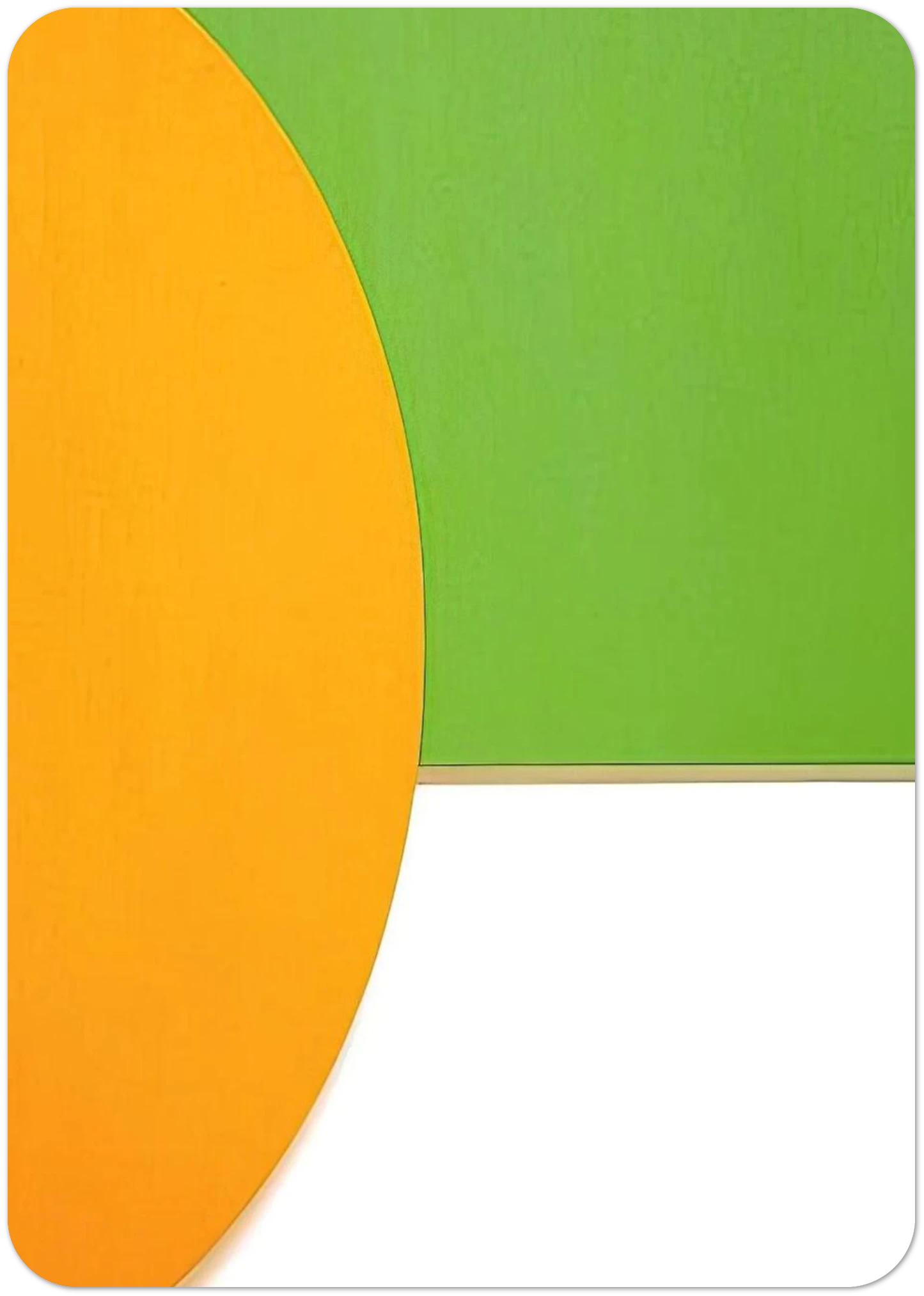 Orange Relief with Green By Ellsworth Kelly Pack of 10 Post Cards | Ellsworth Kelly Post Cards | A6 (10.5 x 14.8 cm) - 4.1 x 5.8 inches