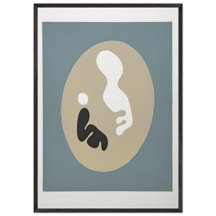 The Sun Recircled - Jean Arp 70x100 cm / 28x40 inches Framed Art Print – Black Wooden Frame